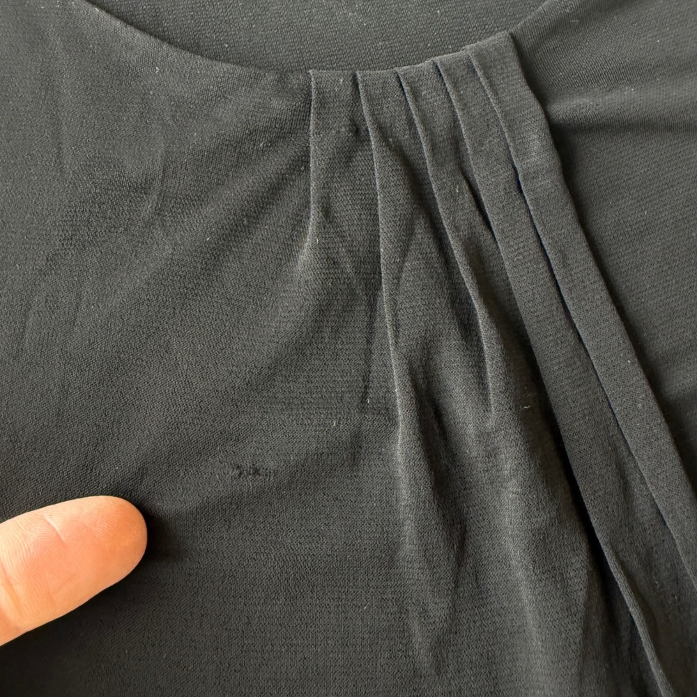 Gucci Pleated Front Top Women XS Black Long Sleeve Viscose 184193 X6073 - Picture 11 of 16